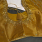 Gold Silk Maggam Aari Blouse - 