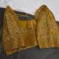 Gold Silk Maggam Aari Blouse - 