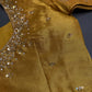 Gold Silk Maggam Aari Blouse - 