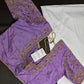 Lavender Purple Kardana Silk Maggam Aari Blouse - 