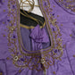 Lavender Purple Kardana Silk Maggam Aari Blouse - 