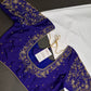 Blue Kardana Silk Maggam Aari Blouse - 