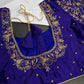 Blue Kardana Silk Maggam Aari Blouse - 