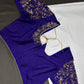 Blue Kardana Silk Maggam Aari Blouse - 