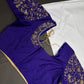 Blue Kardana Silk Maggam Aari Blouse - 