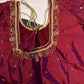 Red Silk Maggam Aari Blouse - 