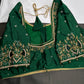 Green Silk Maggam Aari Blouse - 
