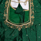 Green Silk Maggam Aari Blouse - 