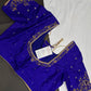 Blue Silk Maggam Aari Blouse - 