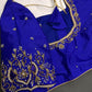 Blue Silk Maggam Aari Blouse - 