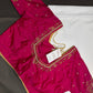 Pink Silk Maggam Aari Blouse - 