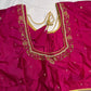 Pink Silk Maggam Aari Blouse - 