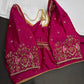 Pink Silk Maggam Aari Blouse - 