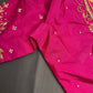 Pink Silk Maggam Aari Blouse - 