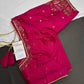 Pink Silk Maggam Aari Blouse - 