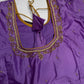 Purple Lavender Silk Maggam Aari Blouse - 
