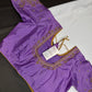 Purple Lavender Silk Maggam Aari Blouse - 