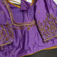 Purple Lavender Silk Maggam Aari Blouse - 