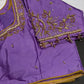 Purple Lavender Silk Maggam Aari Blouse - 