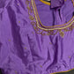 Purple Lavender Silk Maggam Aari Blouse - 