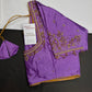 Purple Lavender Silk Maggam Aari Blouse - 