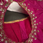 Pink High NeckSilk Maggam Aari Blouse - 