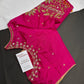 Pink High NeckSilk Maggam Aari Blouse - 