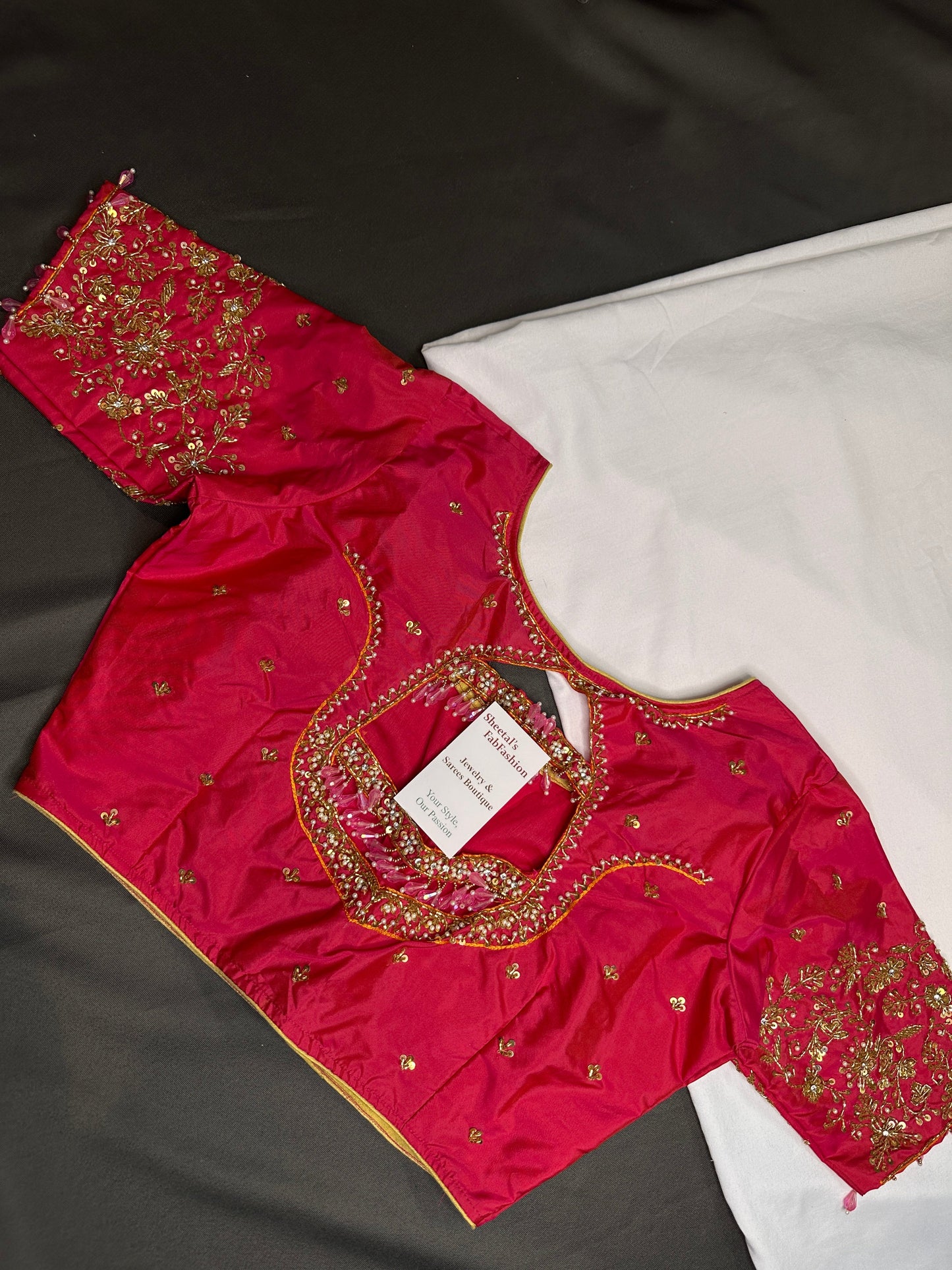 Pink Maggam Aari Blouse - 