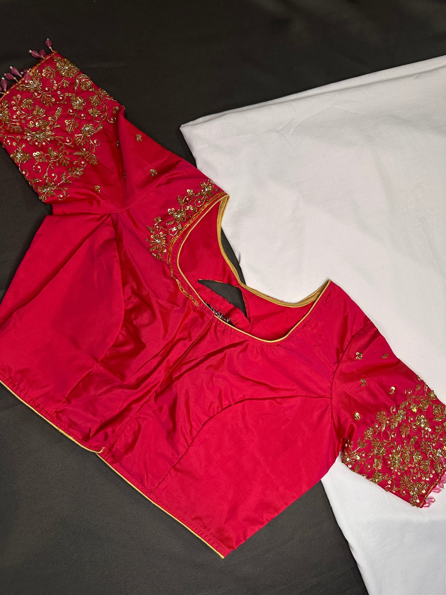 Pink Maggam Aari Blouse - 