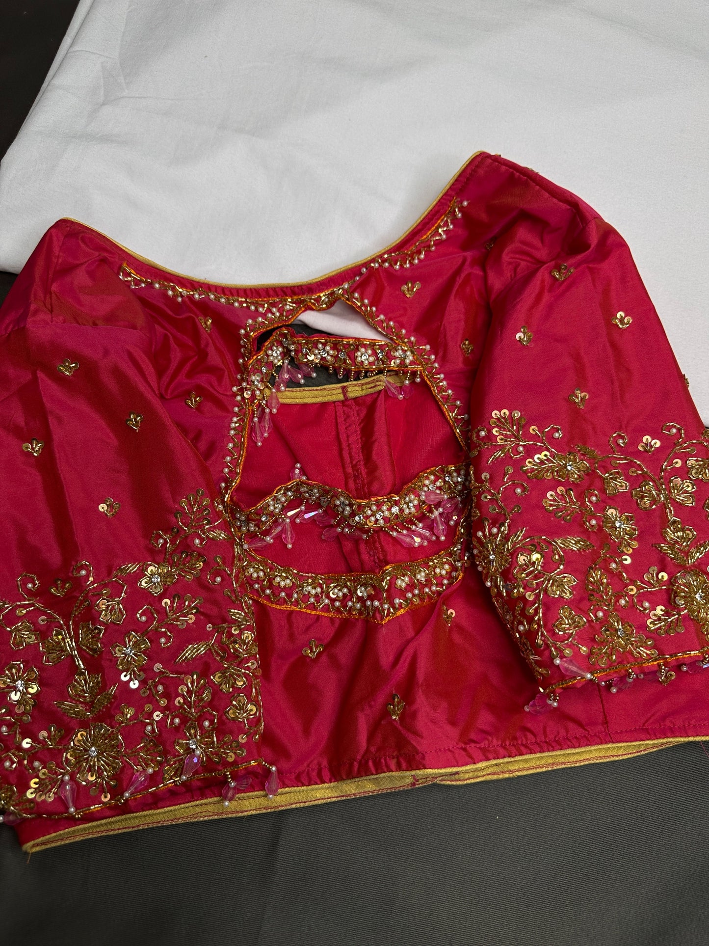 Pink Maggam Aari Blouse - 