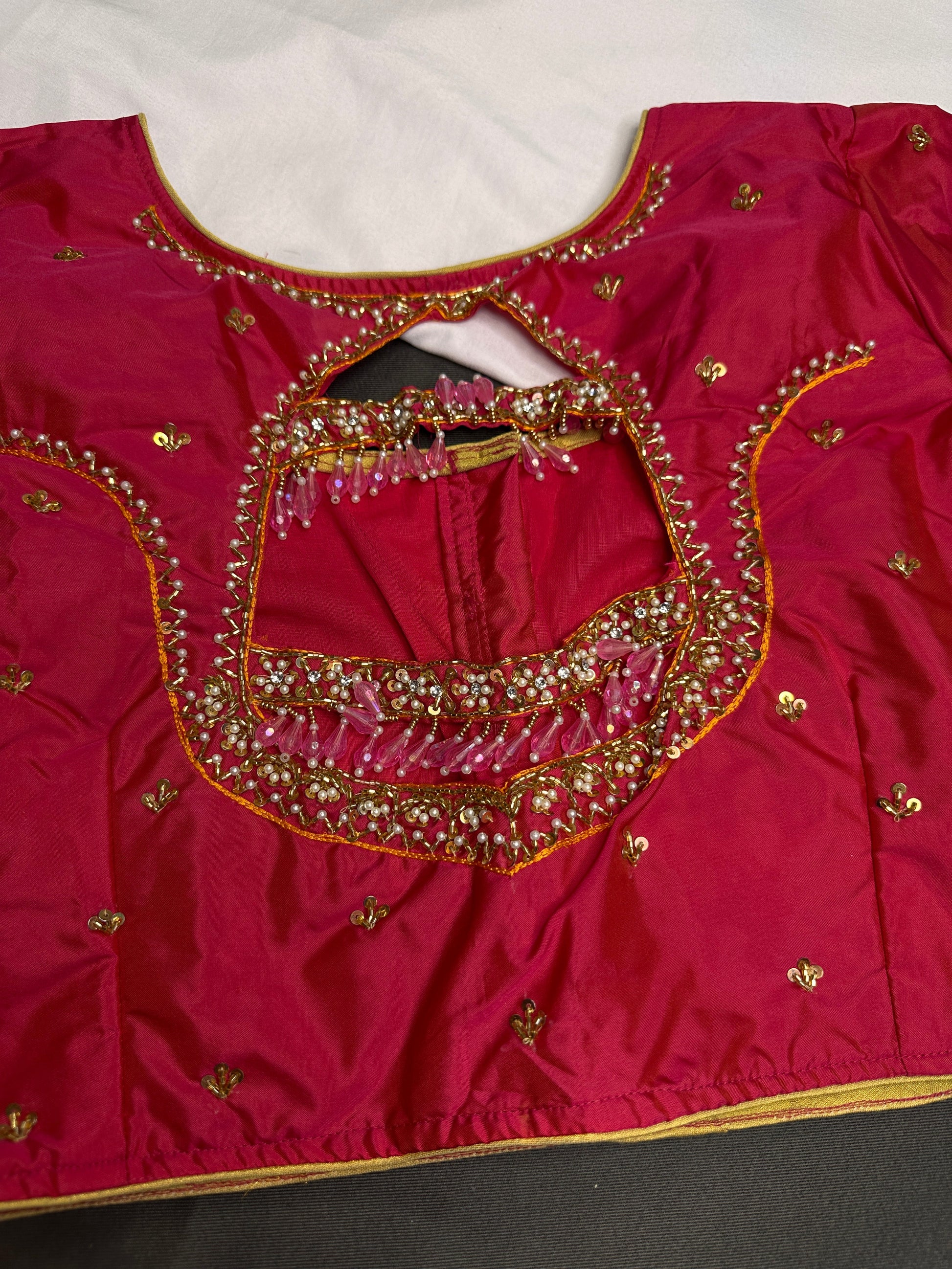 Pink Maggam Aari Blouse - 