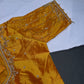 Yellow Silk Maggam Aari Blouse - 