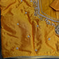 Yellow Silk Maggam Aari Blouse - 