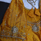 Yellow Silk Maggam Aari Blouse - 