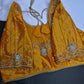 Yellow Silk Maggam Aari Blouse - 
