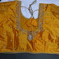 Yellow Silk Maggam Aari Blouse - 