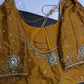 Mustard Brown Silk Maggam Aari Blouse - 