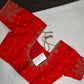 Red Silk Maggam Aari Blouse - 