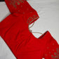 Red Silk Maggam Aari Blouse - 