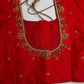 Red Silk Maggam Aari Blouse - 