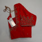 Red Silk Maggam Aari Blouse - 