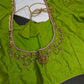 Green Silk Maggam Aari Blouse - 