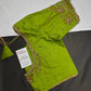 Green Silk Maggam Aari Blouse - 