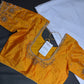 Yellow Silk Maggam Aari Blouse - 