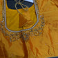 Yellow Silk Maggam Aari Blouse - 