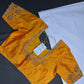 Yellow Silk Maggam Aari Blouse - 