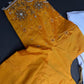 Yellow Silk Maggam Aari Blouse - 