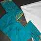Teal Silk Maggam Aari Blouse - 