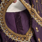 Purple Silk Maggam Aari Blouse - 