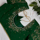 Green Silk Maggam Aari Blouse - 